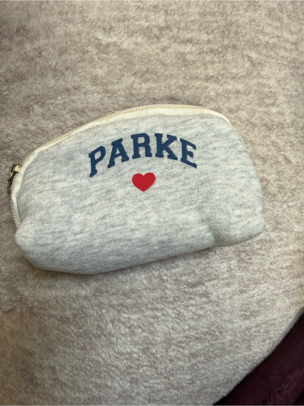 NWT PARKE Valentine Hair Clip Claw Pouch Only